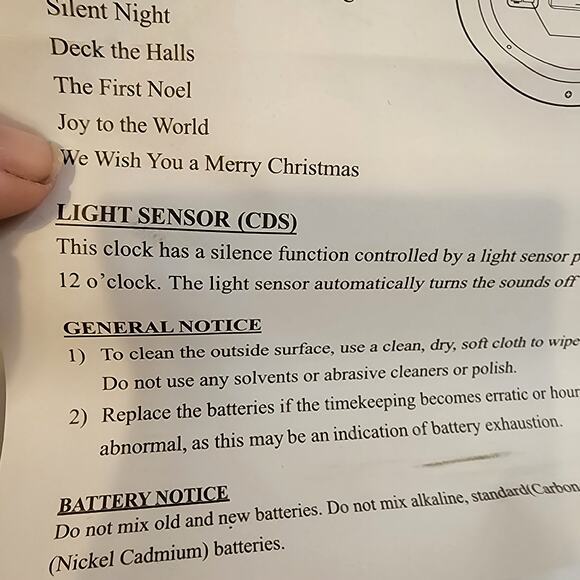 Feldstein Christmas Carol Clock Snowman Scene Plays 12 Holiday Carols w/ Box - Picture 14 of 14